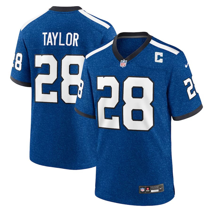 Men Indianapolis Colts #28 Jonathan Taylor Nike Royal Indiana Nights Alternate Game NFL Jersey